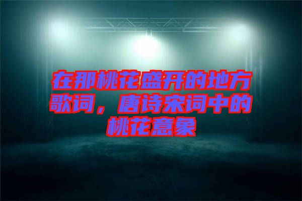 在那桃花盛開的地方歌詞，唐詩宋詞中的桃花意象
