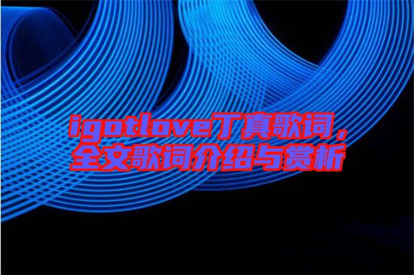igotlove丁真歌詞，全文歌詞介紹與賞析