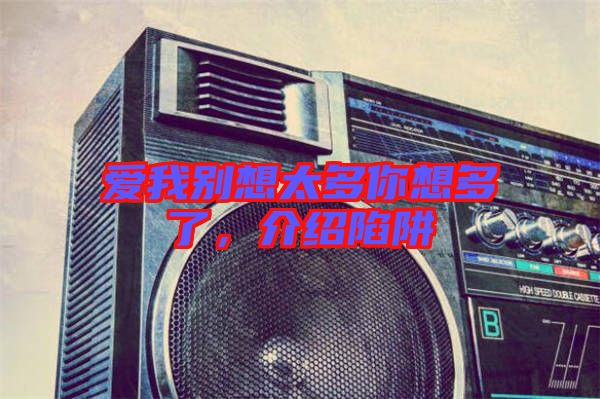 愛我別想太多你想多了，介紹陷阱
