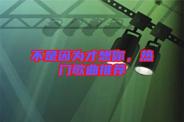 不是因?yàn)椴畔肽?，熱門歌曲推薦