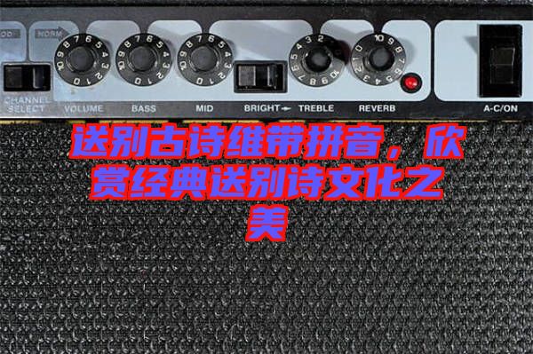 送別古詩(shī)維帶拼音，欣賞經(jīng)典送別詩(shī)文化之美