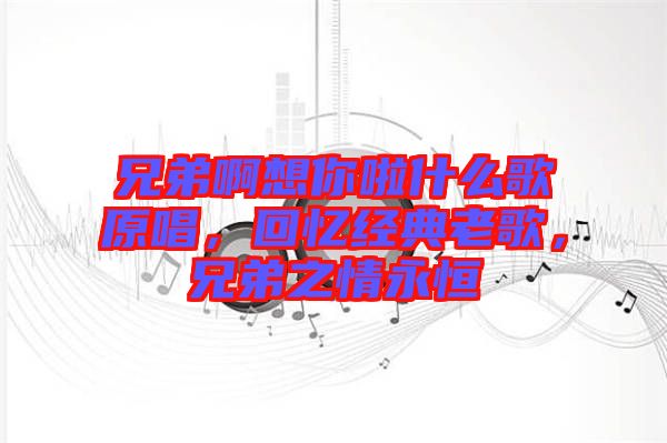 兄弟啊想你啦什么歌原唱，回憶經(jīng)典老歌，兄弟之情永恒