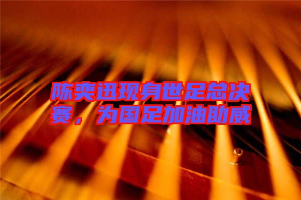 陳奕迅現(xiàn)身世足總決賽，為國(guó)足加油助威