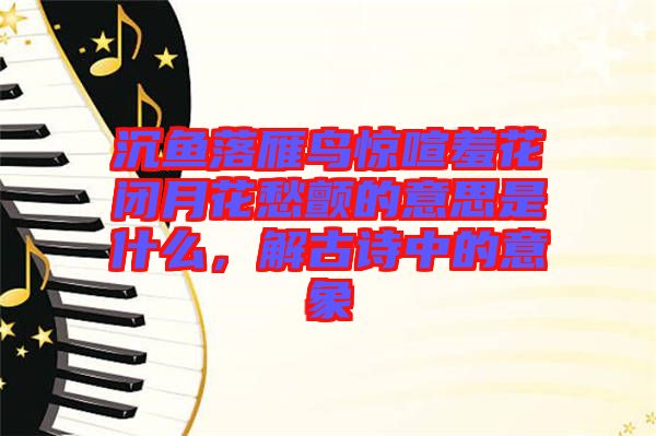 沉魚落雁鳥驚喧羞花閉月花愁顫的意思是什么，解古詩(shī)中的意象