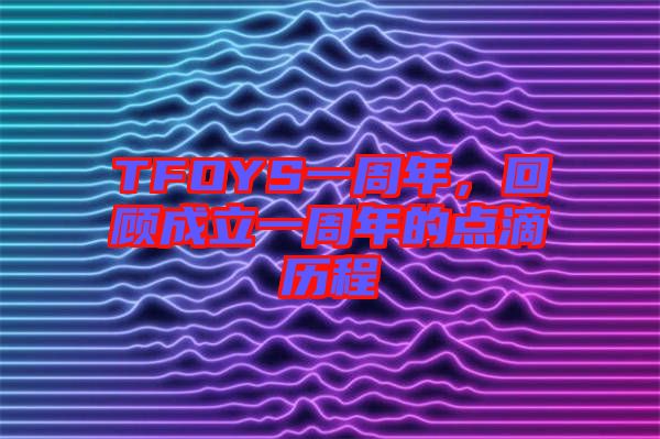 TFOYS一周年，回顧成立一周年的點(diǎn)滴歷程