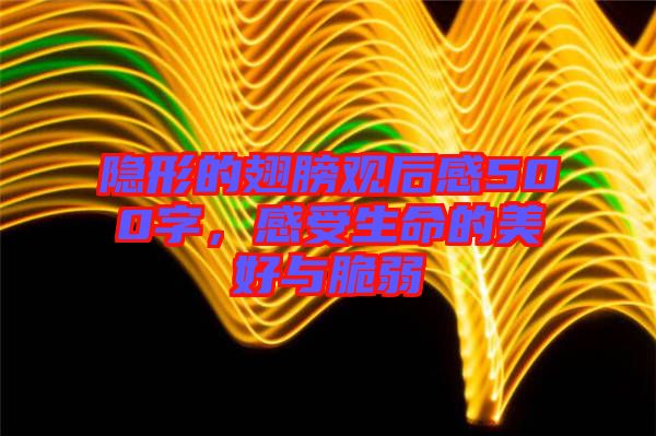 隱形的翅膀觀后感500字，感受生命的美好與脆弱