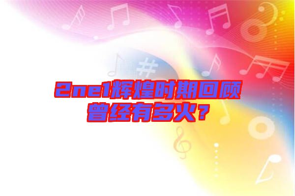 2ne1輝煌時(shí)期回顧曾經(jīng)有多火？