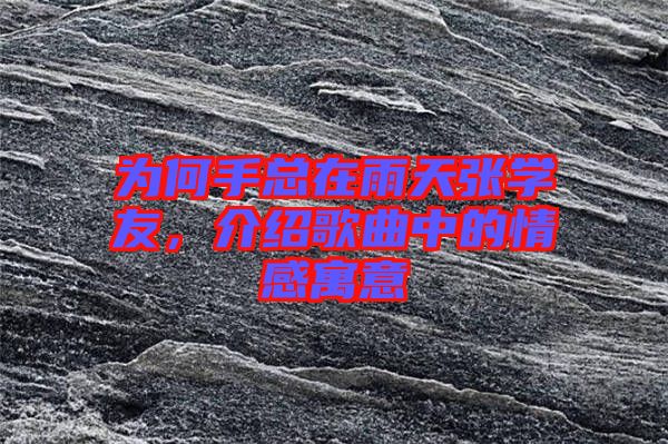為何手總在雨天張學(xué)友，介紹歌曲中的情感寓意