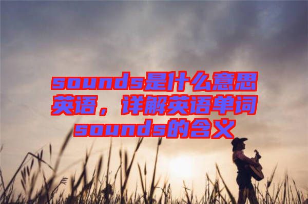 sounds是什么意思英語，詳解英語單詞sounds的含義