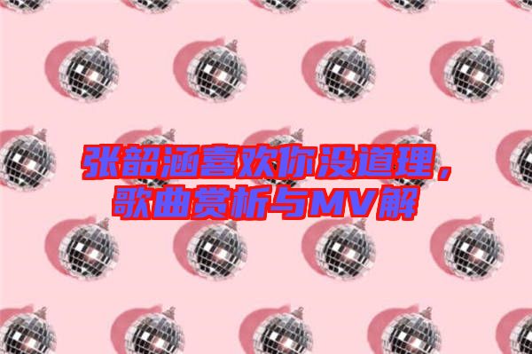 張韶涵喜歡你沒(méi)道理，歌曲賞析與MV解