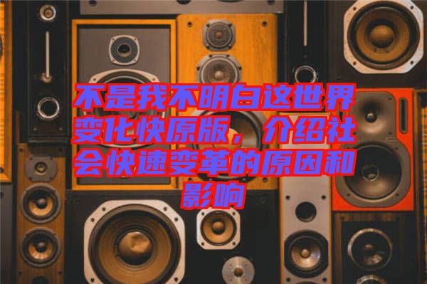 不是我不明白這世界變化快原版，介紹社會(huì)快速變革的原因和影響