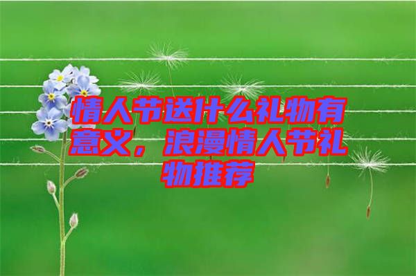 情人節(jié)送什么禮物有意義，浪漫情人節(jié)禮物推薦