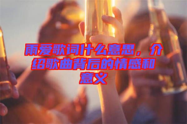 雨愛(ài)歌詞什么意思，介紹歌曲背后的情感和意義