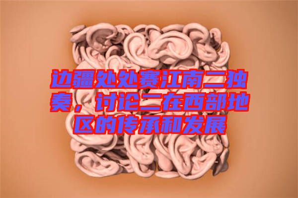 邊疆處處賽江南二獨(dú)奏，討論二在西部地區(qū)的傳承和發(fā)展