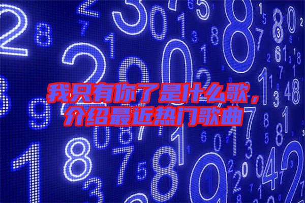 我只有你了是什么歌，介紹最近熱門歌曲
