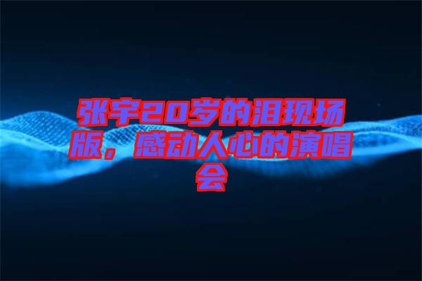 張宇20歲的淚現(xiàn)場(chǎng)版，感動(dòng)人心的演唱會(huì)