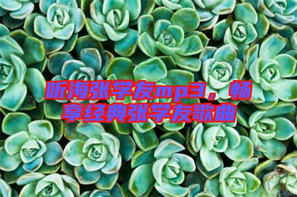 聽海張學(xué)友mp3，暢享經(jīng)典張學(xué)友歌曲