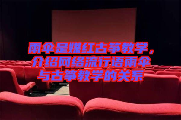雨傘是媒紅古箏教學(xué)，介紹網(wǎng)絡(luò)流行語(yǔ)雨傘與古箏教學(xué)的關(guān)系