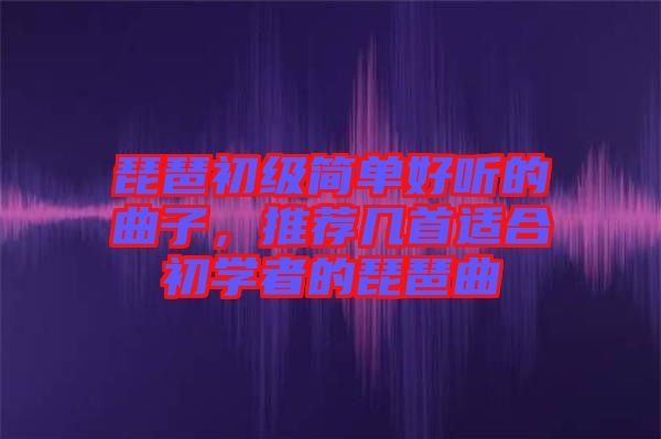 琵琶初級(jí)簡(jiǎn)單好聽的曲子，推薦幾首適合初學(xué)者的琵琶曲
