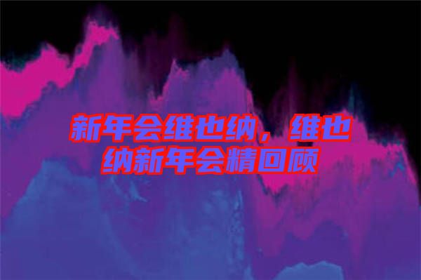 新年會維也納，維也納新年會精回顧