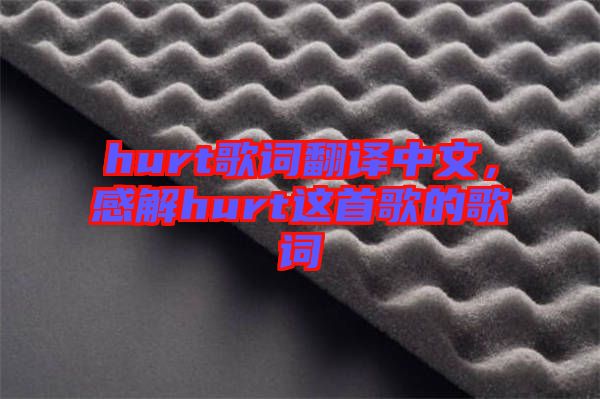 hurt歌詞翻譯中文，感解hurt這首歌的歌詞