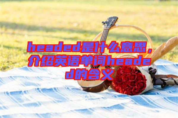 headed是什么意思，介紹英語單詞headed的含義