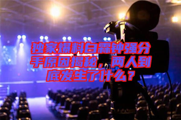 獨(dú)家爆料白霖鐘強(qiáng)分手原因揭秘，兩人到底發(fā)生了什么？