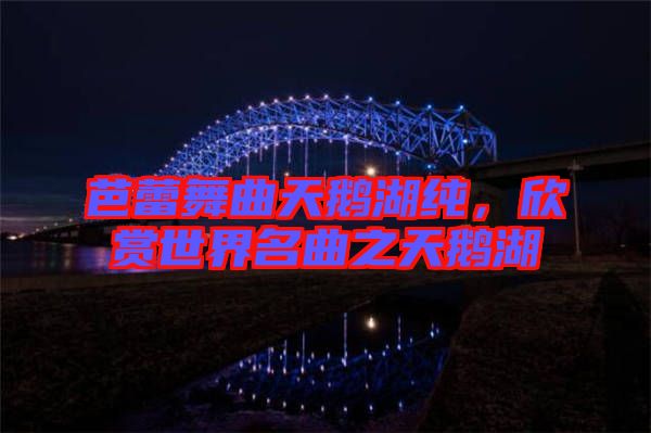 芭蕾舞曲天鵝湖純，欣賞世界名曲之天鵝湖