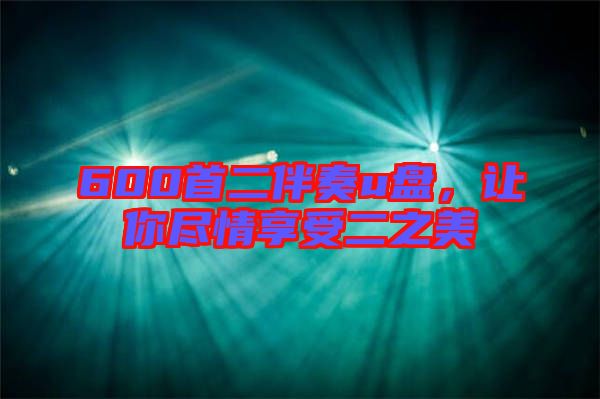 600首二伴奏u盤，讓你盡情享受二之美