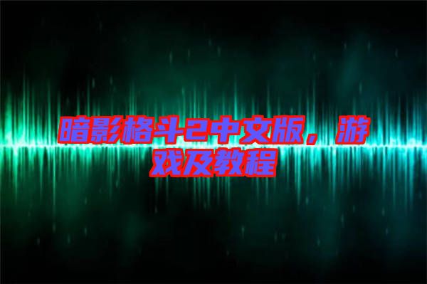 暗影格斗2中文版，游戲及教程