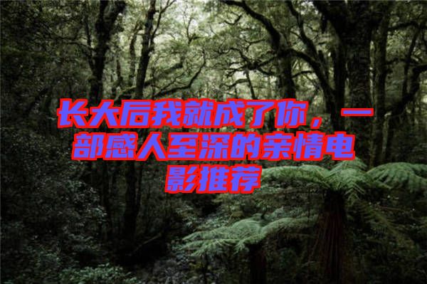 長大后我就成了你，一部感人至深的親情電影推薦